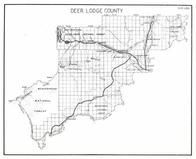 Deer Lodge County, Continental Divide, Fishtrap, Willow Creek, Anaconda, Warm Springs, Montana State Atlas 1950c